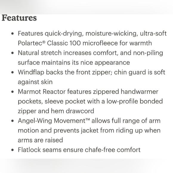 NWT Marmot Polartec Reactor Fleece Jacket XL Blue Sapphire - Picture 12 of 12